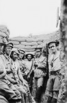 A group of unidentified Australian and New Zealand soldiers in a front line trench on the Gallipoli Peninsula, 1915. Reprinted courtesy of the Australian War Memorial.