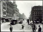 Melbourne’s Swanston street in 1914 – calm and confident. Pictures Collection, State Library of Victoria.