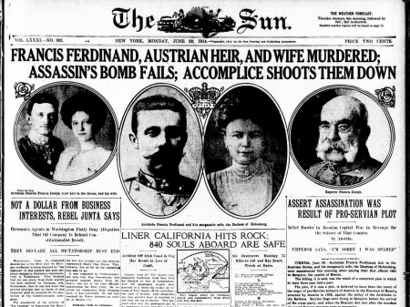 Francis Ferdinand, Austrian Heir, and Wife Murdered; Assassin's