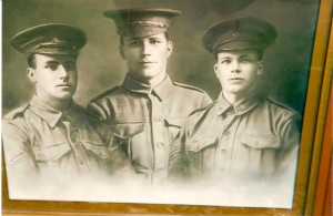 L to R James Francis Fincher, Charles Francis  Fincher, George Francis Fincher